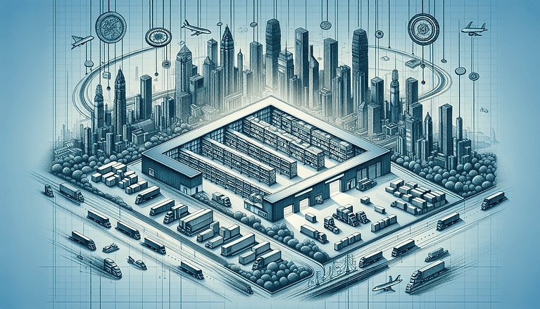 Illustration of strategic warehousing solutions for modern business needs