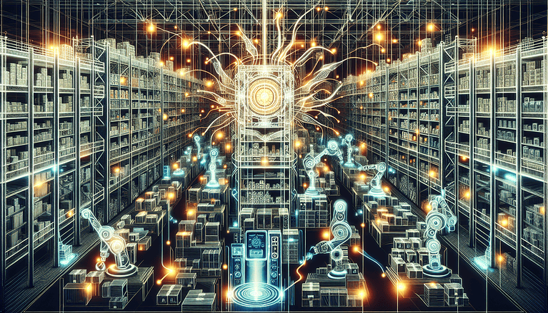 Illustration of warehouse management system