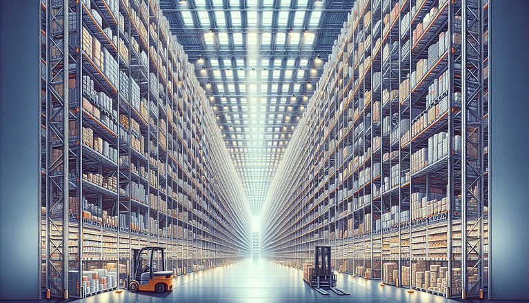 warehouse space with large storage capacity