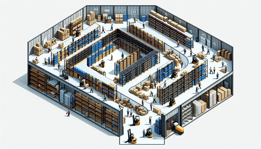 a warehouse layout