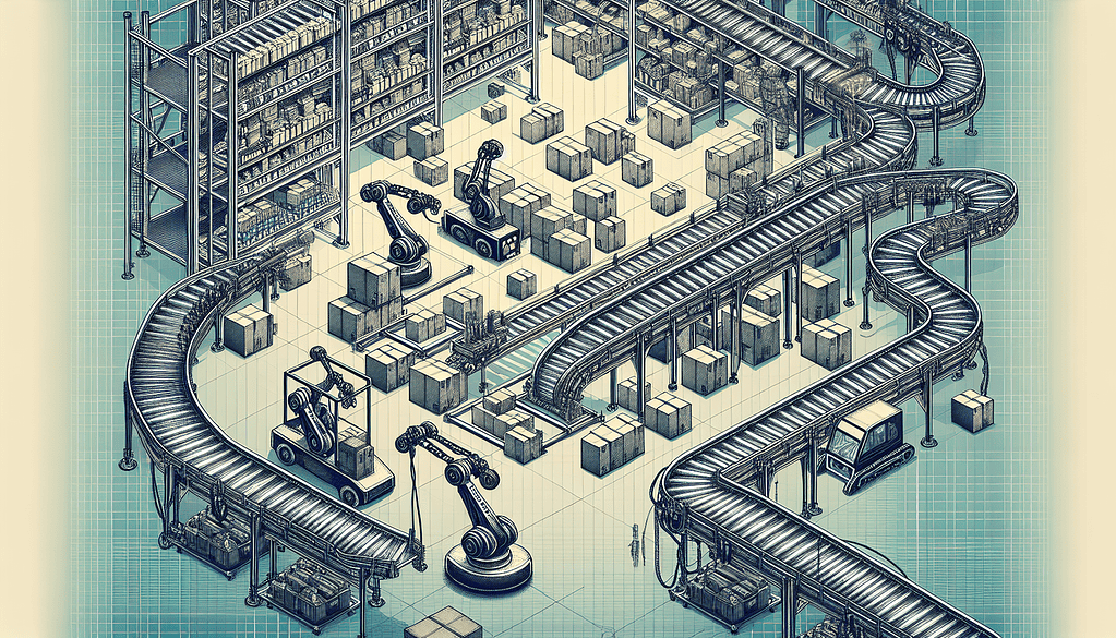 Illustration of warehouse automation technologies
