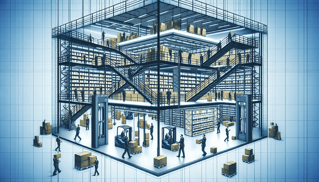 Illustration of streamlined workflow in a warehouse