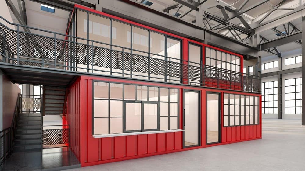 storage containers used for warehouse office space and modular warehouse offices, modular office