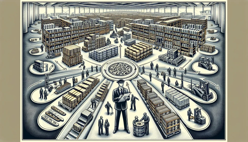 warehouse associate floor plan, job processing activities