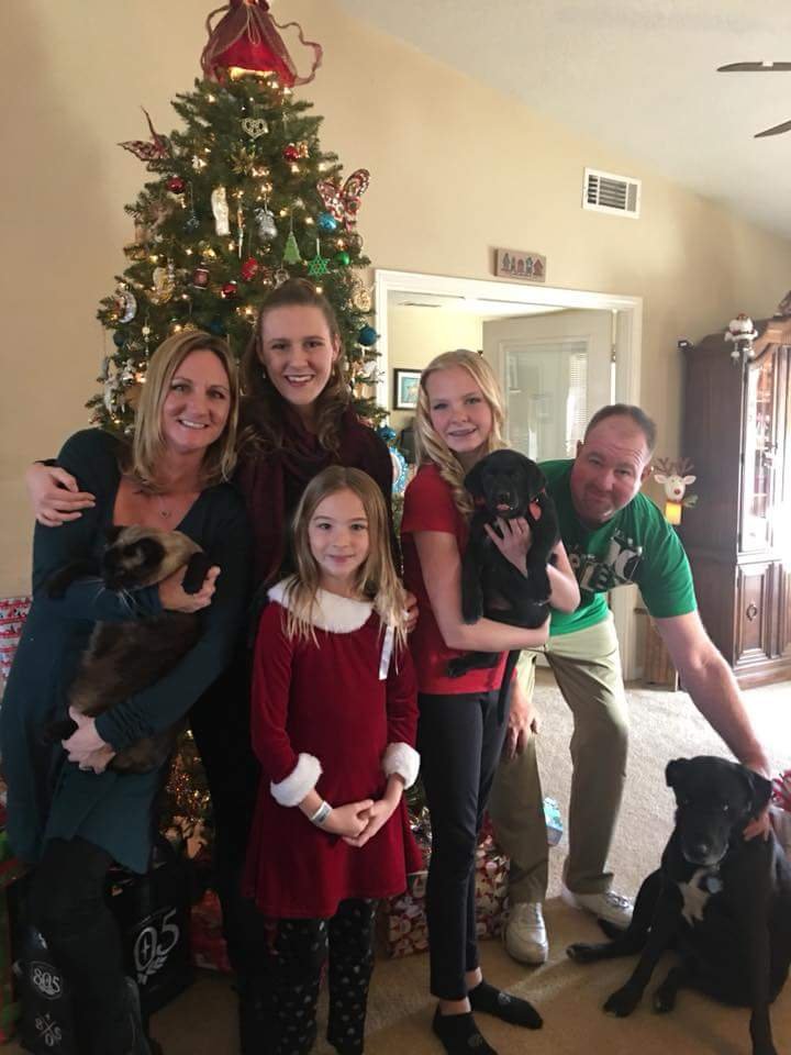 my family at Christmas time