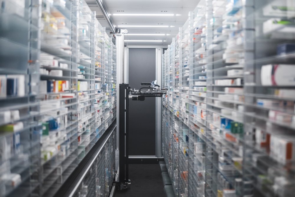 automated guided vehicles for high volume loads, in a fixed aisle