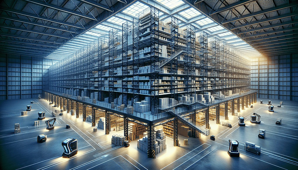 pick module in warehouse rental space