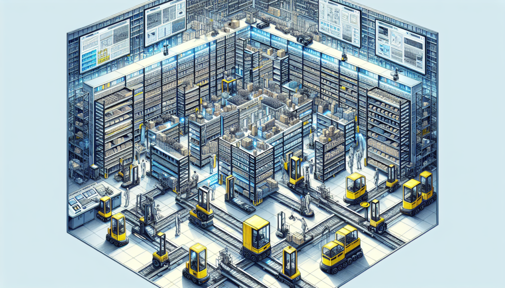 Illustration of streamlined warehouse processes with automated tools