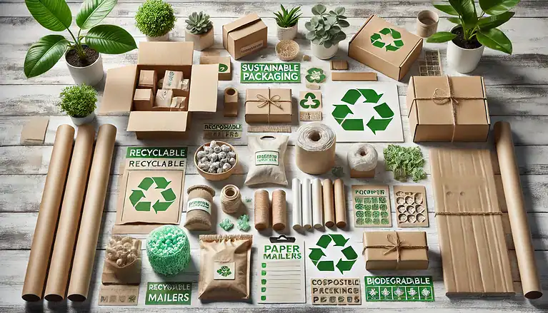 minimal packaging, compostable bags for business