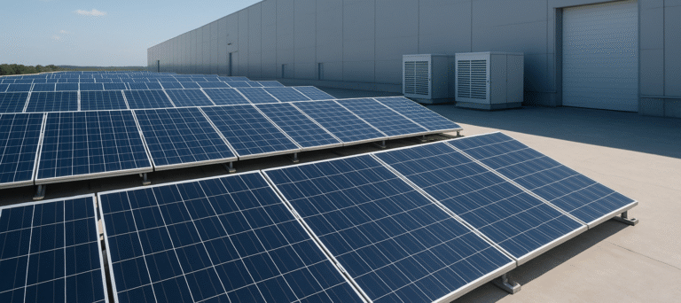 Energy sustainability in warehousing with AI-powered dashboards and renewable systems