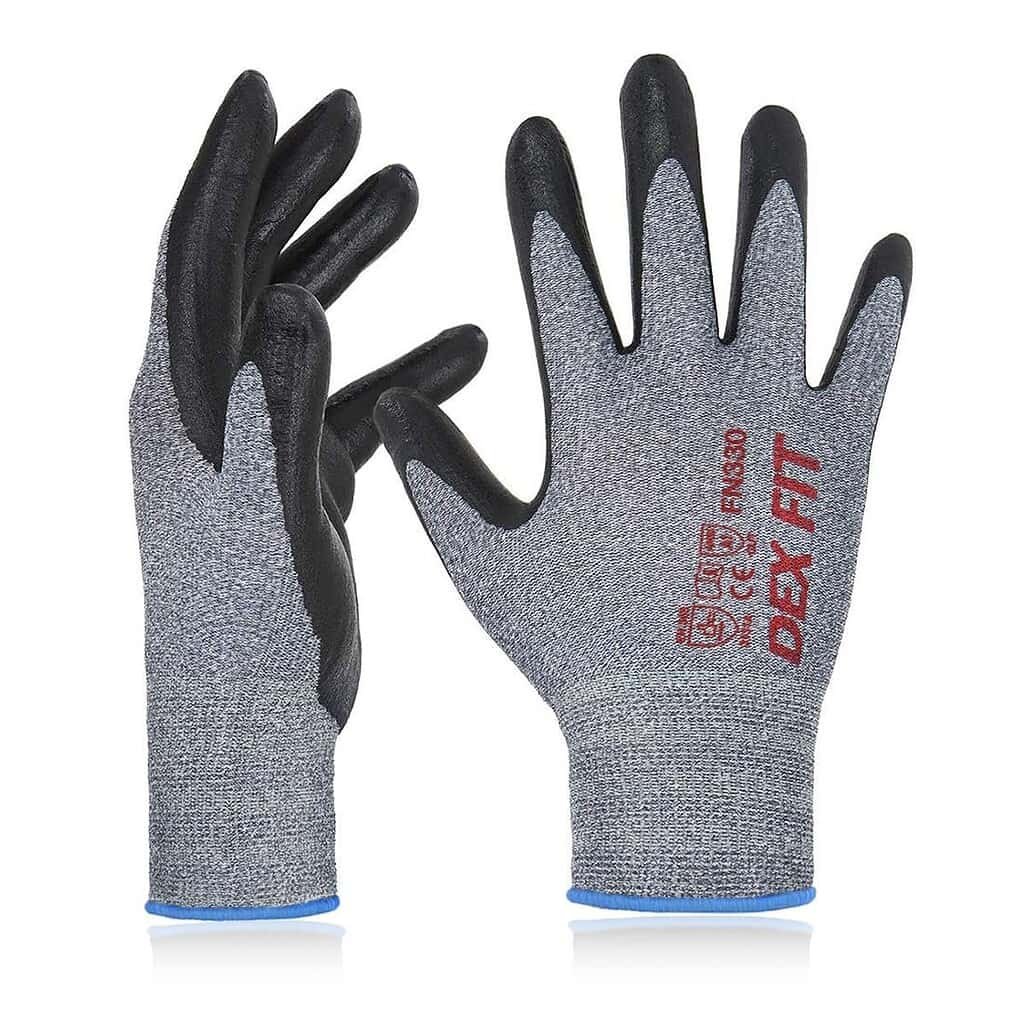 COMFORTABLE ALL DAY LONG. FN330 fit snug without constricting your fingers, giving you second-skin dexterity and precision no matter the type of task. STRONG GRIP IN ALL WORKING CONDITIONS. Need to grab a slippery pipe or move boxes? Our palm coating is slip resistant even on greasy or wet surfaces. QUALITY GLOVES YOU CAN TRUST. CE 388 4142 qualified, they are breathable and abrasion resistant. Foam nitrile coating is water based and touchscreen friendly, making it chemical / latex free and handy when using smartphones. SIX SIZES FOR THE PERFECT FIT. Gloves come in size xsmall, small, medium, large, xlarge, xxlarge for both men and women. IDEAL FOR ALL ACTIVITIES. Best for indoor and outdoor jobs: household, warehouse work; climbing; home improvement; woodworking; moving packages; construction; and more.